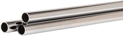 ECONOCO - 144" Max Width Round Tubing Closet Rod - 1" Diam, Chrome Finish - Apex Tool & Supply