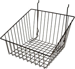 ECONOCO - 12" Deep, Square Steel Peg Board/Slatwall Basket - 12" Wide x 8" High - Apex Tool & Supply