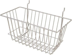 ECONOCO - 6" Deep, Rectangular Steel Peg Board/Slatwall Basket - 12" Wide x 6" High - Apex Tool & Supply