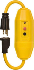 Tower - 1 Outlet, 125 Volt, 15 Amp Rating, 4 to 6mA Max Surge, Plug In, Manual, Commercial, Industrial GFCI - 1-1/2 Ft. Long Cord, 5-15P and R NEMA Configuration, Polycarbonate Housing - Apex Tool & Supply