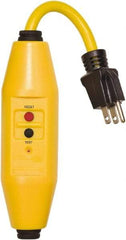 Tower - 1 Outlet, 125 Volt, 15 Amp Rating, 4 to 6mA Max Surge, Plug In, Automatic, Commercial, Industrial GFCI - 1/2 Ft. Long Cord, 5-15P NEMA Configuration, Polycarbonate Housing - Apex Tool & Supply
