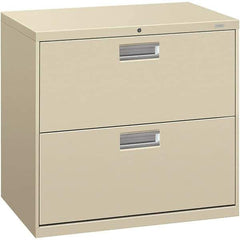 Hon - 30" Wide x 28.38" High x 19-1/4" Deep, 2 Drawer Lateral File - Steel, Putty - Apex Tool & Supply