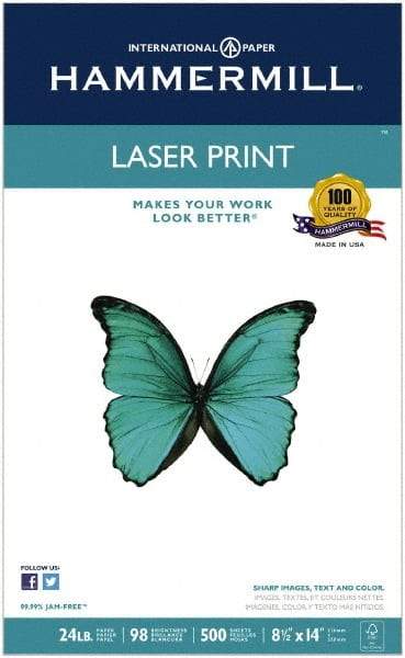 Hammermill - 8-1/2" x 14" White Copy Paper - Use with Laser Printers, Copiers - Apex Tool & Supply