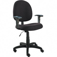 ALERA - 41-1/8" High Adjustable Chair - 25-1/4" Wide x 25-1/4" Deep, 100% Acrylic Fabric Seat, Black - Apex Tool & Supply