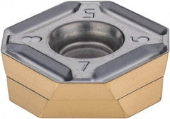 Iscar - IQ845 SYHU0704 MM Grade IC830 Carbide Milling Insert - TiAlN/TiN Finish, 0.165" Thick, 0.543" Inscribed Circle, 0.79mm Corner Radius - Apex Tool & Supply