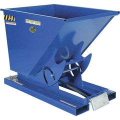 Vestil - 4,000 Lb Load Capacity, 1/2 Cu Yd, Steel Self-Dumping Hopper - 33-9/16" Wide x 51-7/8" Long x 38-1/16" High, Blue - Apex Tool & Supply