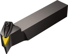 Sandvik Coromant - DVTN, Left Hand Cut, -27.50° Lead Angle, 1-1/4" Shank Height x 1-1/4" Shank Width, Negative Rake Indexable Turning Toolholder - 6" OAL, VNMG 16 04 08 Insert Compatibility, Series T-Max P - Apex Tool & Supply