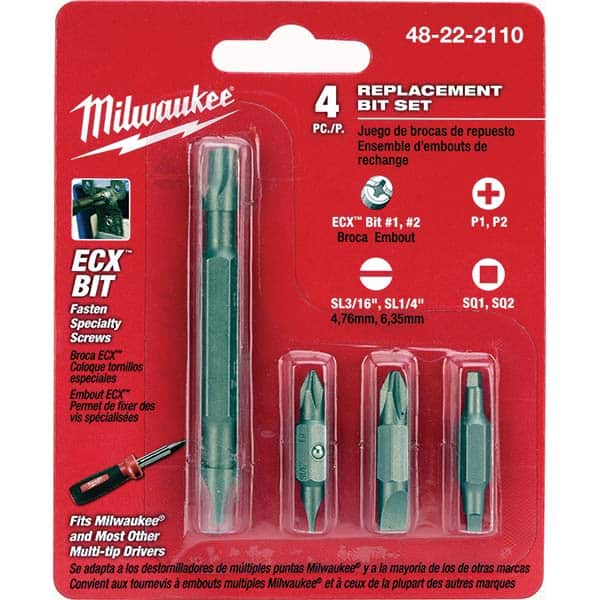 Milwaukee Tool - Screwdriver Bit Sets Type: Screwdriver Bit Drive Size: 1/4 (Inch) - Apex Tool & Supply