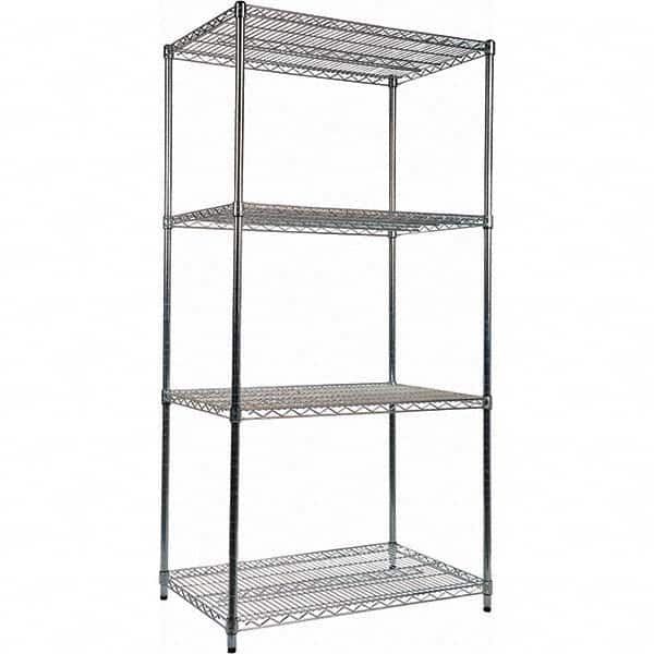 ALERA - 4,000 Lb Capacity 4 Shelf Wire Shelving - Starter Unit - Apex Tool & Supply