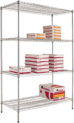 ALERA - 4 Shelf Wire Shelving - Starter Unit - 24" Deep x 72" High, - Apex Tool & Supply