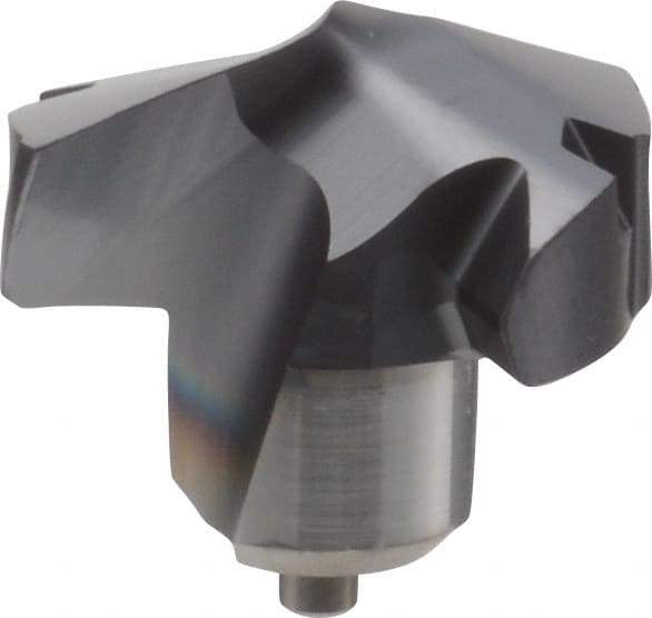 Kennametal - Series KenTIP, 13.89mm Diam Grade KCP15 140° Replaceable Drill Tip - Carbide, AlTiN Finish, Q Seat Size - Apex Tool & Supply