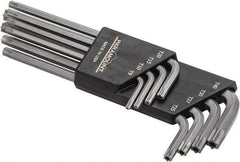 Paramount - 8 Piece TR9 to T40 Steel L-Key Torx Key Set - TR9, TR10, TR15, TR20, TR25, TR27, TR30, TR40 Torx Size - Apex Tool & Supply