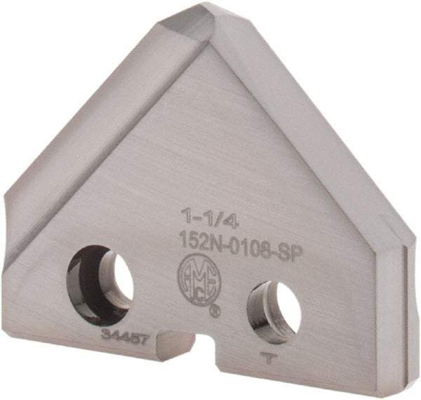 Allied Machine and Engineering - 1-1/4" Diam x 3/16" Thick, Seat Code 2, 90° Included Angle Spade Drill Insert - TiCN Coated, Cobalt, Grade Super Cobalt, Series T-A - Apex Tool & Supply