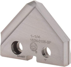 Allied Machine and Engineering - 1-1/4" Diam x 3/16" Thick, Seat Code 2, 90° Included Angle Spade Drill Insert - TiCN Coated, Cobalt, Grade Super Cobalt, Series T-A - Apex Tool & Supply