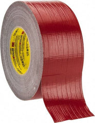 3M - 3" x 55m Red Duct Tape - 12.1 mil, Rubber Adhesive, Polyethylene Film Backing, 36 Lb/ln Tensile Strength, 200°F Max, Series 8979N - Apex Tool & Supply