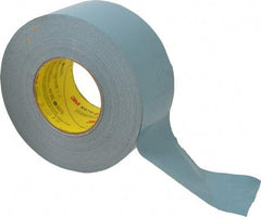 3M - 3" x 55m Blue Duct Tape - 12.1 mil, Rubber Adhesive, Polyethylene Film Backing, 36 Lb/ln Tensile Strength, 200°F Max, Series 8979 - Apex Tool & Supply