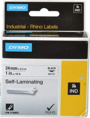 Rhino - 216" Long, White Vinyl Self Laminating Label - For RHINO 6000 or RHINO 6500 - Apex Tool & Supply