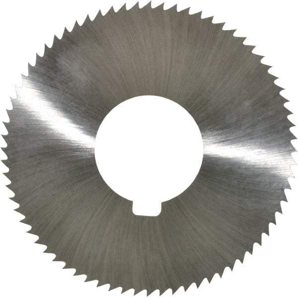 Value Collection - 2-3/4" Diam x 0.023" Blade Thickness x 1" Arbor Hole Diam, 72 Tooth Slitting and Slotting Saw - Arbor Connection, Right Hand, Uncoated, High Speed Steel, Concave Ground, Contains Keyway - Apex Tool & Supply