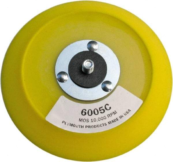 Made in USA - 5" Diam Hook & Loop Disc Backing Pad - Firm Density, 12,000 RPM - Apex Tool & Supply