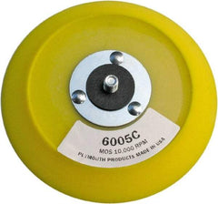 Made in USA - 5" Diam Hook & Loop Disc Backing Pad - Medium Density, 10,000 RPM - Apex Tool & Supply