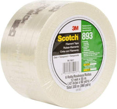 3M - Filament & Strapping Tape Type: Filament Tape Color: Clear - Apex Tool & Supply