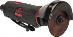 PRO-SOURCE - 3" Wheel Diam, 20,000 RPM, Pneumatic Cutoff & Cutoff-Grinder Tool - Right Angle Handle, 1/4 NPT Inlet - Apex Tool & Supply