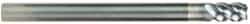 OSG - 10mm, 4 Flute, Single End, Solid Carbide, 1mm Corner Radius End Mill - 100mm OAL, 45° Helix, Right Hand Flute, 15mm LOC, Right Hand Cut, 30mm Extended Reach - Apex Tool & Supply