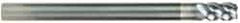 OSG - 10mm, 4 Flute, Single End, Solid Carbide, 1mm Corner Radius End Mill - 100mm OAL, 45° Helix, Right Hand Flute, 15mm LOC, Right Hand Cut, 30mm Extended Reach - Apex Tool & Supply
