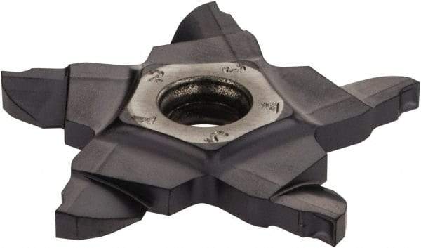 Iscar - 34F23901522PENTA F Grade IC908, 2.39mm Cutting Width Carbide Grooving Insert - 5mm Max Depth of Cut, Right Hand, 0.15mm Corner Radius, TiAlN Finish - Apex Tool & Supply
