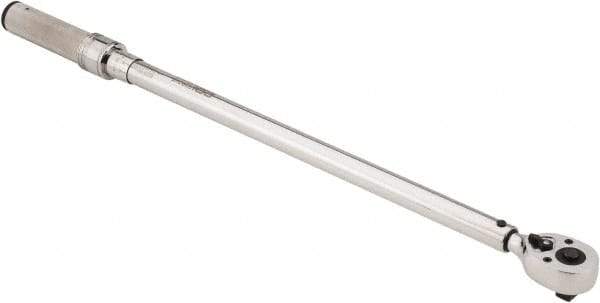 CDI - 1/2" Drive Micrometer Torque Wrench - 47 N/m to 332 N/m Torque, 24-13/32" OAL, 1.4 N/m Graduation, Ratcheting with Reverse Lever Head - Apex Tool & Supply