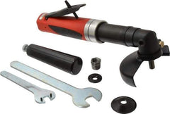 Sioux Tools - 4" Wheel Diam, 12,000 RPM, Pneumatic Angle & Disc Grinder - 3/8-24 Spindle, 35 CFM, Rear Exhaust - Apex Tool & Supply