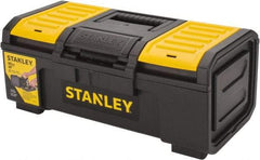 Stanley - 3 Compartment Tool Box - 15-13/32" Wide x 9-5/8" Deep x 6-5/16" High, Polypropylene, Black/Yellow - Apex Tool & Supply