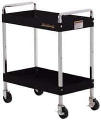 Blackhawk by Proto - 350 Lb Capacity, 30" Wide x 16" Long x 35-1/2" High Standard Utility Cart - 2 Shelf, Steel, Swivel Casters - Apex Tool & Supply