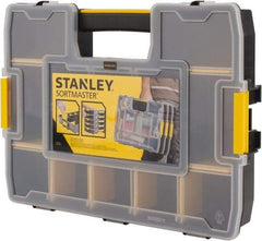 Stanley - 14-39/64" Wide x 2-39/64" High x 11-13/32" Deep, SortMaster Junior - Polypropylene Resin Frame, 14 Compartments - Apex Tool & Supply