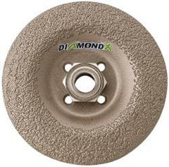 Camel Grinding Wheels - 24 Grit, 4-1/2" Wheel Diam, 1/4" Wheel Thickness, Type 29 Depressed Center Wheel - Diamond, 13,300 Max RPM - Apex Tool & Supply