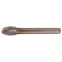 SE-1 Standard Cut Solid Carbide Bur-Egg Shape - Apex Tool & Supply