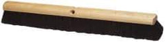 Ability One - 18" Smooth Surface Polyester/Tampico Push Broom - 3" Bristle Length, Wood Block, Threaded Handle Connection - Apex Tool & Supply