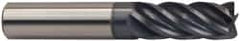 Accupro - 1" Diam 5 Flute Solid Carbide 0.06" Corner Radius End Mill - Apex Tool & Supply