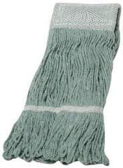 Ability One - 5" Green Head Band, Medium Rayon Loop End Mop Pad - Quick Change Connection - Apex Tool & Supply