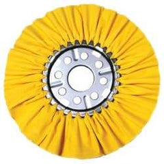 Osborn - 10" Diam x 1/2" Thick Unmounted Buffing Wheel - 16 Ply, Ventilated Bias Cut, 2" Arbor Hole, Hard Density, Coarse Grade - Apex Tool & Supply