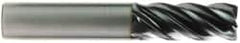 OSG - 1" Diam 5 Flute Solid Carbide 0.03" Corner Radius End Mill - Apex Tool & Supply