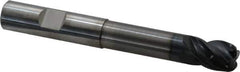 OSG - 1/2", 4 Flute, Single End, Solid Carbide, 0.12" Corner Radius End Mill - 4" OAL, 35° Helix, Right Hand Flute, 5/8" LOC, Right Hand Cut, 2-1/4" Extended Reach - Apex Tool & Supply
