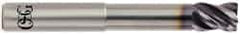 OSG - 3/4", 4 Flute, Single End, Solid Carbide, Corner Chamfer End Mill - 5-1/4" OAL, 35° Helix, Right Hand Flute, 1" LOC, Right Hand Cut, 3-1/4" Extended Reach - Apex Tool & Supply