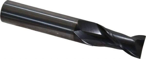OSG - 14mm, 30mm LOC, 14mm Shank Diam, 89mm OAL, 2 Flute, Solid Carbide Square End Mill - Single End, TiAlN Finish, Spiral Flute, 35° Helix, Centercutting, Right Hand Cut, Right Hand Flute, Series HP421 - Apex Tool & Supply