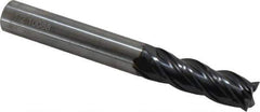 OSG - 1/2", 1-1/2" LOC, 1/2" Shank Diam, 4" OAL, 4 Flute, Solid Carbide Square End Mill - Single End, TiAlN Finish, Spiral Flute, 35° Helix, Centercutting, Right Hand Cut, Right Hand Flute, Series VG441 - Apex Tool & Supply