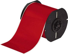 Brady - 4" Wide x 1,200" Long, Red Vinyl Tape - For BBP30 Label Printer, BBP33 Label Printer, BBP35 Multicolor Sign & Label Printer, BBP37 Color & Cut Sign & Label Printer, BradyPrinter S3100, BBP31 Sign & Label Printer - Apex Tool & Supply