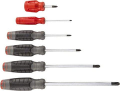 Proto - 6 Piece Phillips & Stubby Screwdriver Set - Bit Sizes: Philips #0 to #4 - Apex Tool & Supply