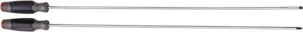 Proto - 2 Piece Slotted & Phillips Screwdriver Set - Bit Sizes: Philips #2 - Apex Tool & Supply