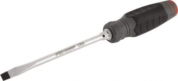 Proto - 267mm OAL Keystone Slotted Screwdriver - 152mm Blade Length, Round Shank, Ergonomic Handle - Apex Tool & Supply