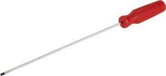 Proto - 286mm OAL Cabinet Slotted Screwdriver - 203mm Blade Length, Round Shank, Ergonomic Handle - Apex Tool & Supply